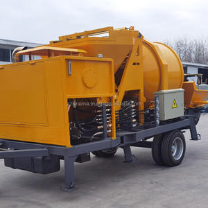 Pompe à béton mobile avec mélangeur avec moteur diesel bétonnière avec pompe - Product Image 6