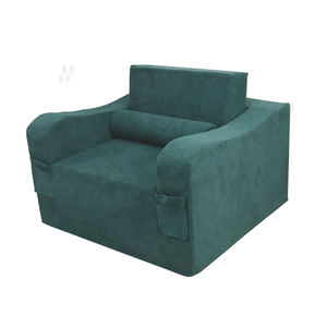 Niños comprimido adecuado para dormitorio sala de estar sofá de compresión de esponja verde oscuro combinación sofá cama plegable - Product Image 2