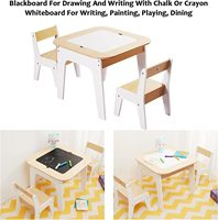 Ensemble table et chaises de rangement modernes en bois pour enfants, bambou/couleur personnalisable pour les activités d'étude, repas, extérieur, chambre à coucher