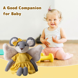 Juguete de Peluche de Ratón de <span class=keywords><strong>Lino</strong></span> y Algodón Personalizable de Alta Calidad con Alas, Adorable Animal de Peluche Abrazable, Regalos para Bebés y Niños - Product Image 4