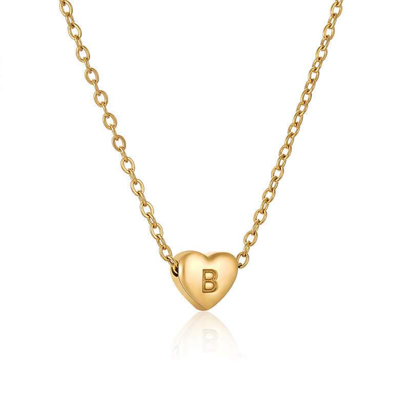 Golden Peach heart B (including chain)