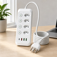 Prise électrique personnalisée par le fabricant, style brésilien, avec port de charge USB Type C pour une utilisation à la maison et au bureau