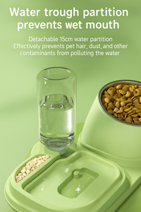 Distributeur <span class=keywords><strong>d</strong></span>'eau de voyage JZ moderne <span class=keywords><strong>en</strong></span> acier inoxydable pour chat et petit chien 2 <span class=keywords><strong>en</strong></span> 1, facile à nettoyer, design anti-bouche mouillée, motif solide, PP OEM/ODM - Product Image 2