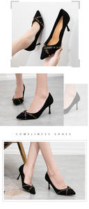 Sexy Pump France Zapatos De Tacon Tallas Pequenas Studded Ladies High Heels Latest - Product Image 4