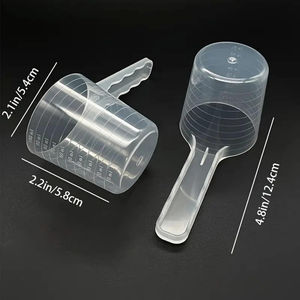 Cuillère doseuse transparente, durable, écologique, en plastique imperméable, avec marquages de mesure, contrôle précis des portions, bol pour chiens et chats - Product Image 2