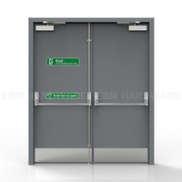 Porte d'incendie Offre Spéciale porte de sortie deux points serrure de barre anti-panique type tige verticale barre de poussée dispositif de sortie anti-panique pour porte à double vantail