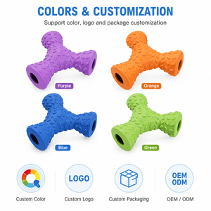 Jouet de puzzle pour <span class=keywords><strong>chien</strong></span> en caoutchouc à trois faces, pour la distribution de croquettes et les activités de mastication quotidiennes à la maison - Product Image 5