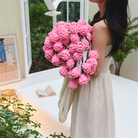 2025 nouveauté Premium Crochet Roses Bouquet tricoté à la main couverture Floral Design doux confortable cadeau jeter couverture