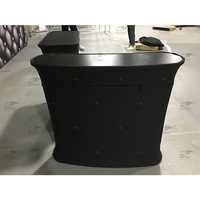 Sublimation de teinture personnalisée lumière LED table de réception courbe en arc bureau portable Tension pliante salon professionnel moderne et léger