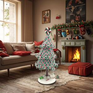 Árbol de Navidad verde con Santa Claus, gran oferta - Product Image 3
