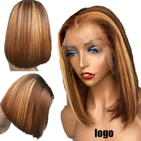 Perruques africaines abordables, 10 pouces, coupe bob, pour femmes noires, multi-styles, courtes, lisses, avec raie au milieu, styles brésiliens et vietnamiens, vente en gros