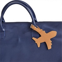 Bestseller transfrontalier : Étiquette de bagage en cuir imperméable anti-perte pour valise, carte d'embarquement et breloque de sac