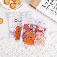 Sachet de conservation alimentaire scellé petit format motif dessin animé, pour bonbons gélifiés, fruits secs, noix de cajou, bonbons, biscuits, petit sac en plastique avec fermeture éclair