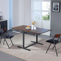 Estante de almacenamiento transformable de madera MDF convertible moderno, mesa de comedor, ahorro de espacio, muebles para el hogar, Gomlen