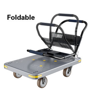 <span class=keywords><strong>Chariot</strong></span> à plateforme en PP gris robuste avec roues brunes <span class=keywords><strong>de</strong></span> 5 pouces, capacité <span class=keywords><strong>de</strong></span> charge <span class=keywords><strong>de</strong></span> 300 kg - Product Image 5