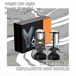 Bi Led Đèn Pha H7 y6d LED ánh sáng H4 cao/thấp chùm 80 Wát 8000LM Mini ống kính máy chiếu không quạt xe đèn bóng đèn cho Audi A3 A4 A1 A5 - Product Image 2