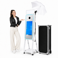 Machine de photomaton commerciale pliable avec écran tactile de 40 pouces pour location d'événements, mariages et fêtes