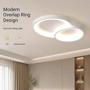 Modern Ring <b>Ceiling</b> <b>Light</b> Acrylic Led 36W <b>Remote</b> Dimmable 3Cct Surface Mount For Living Room Bedroom High Cri - Product Image 2