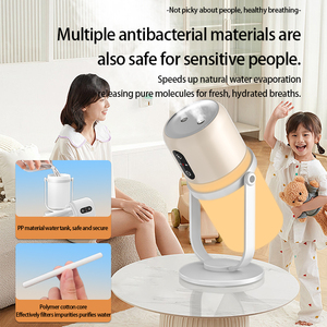 Humidificador Ultrasónico <span class=keywords><strong>de</strong></span> Doble Pulverización con Humidistato, Batería/USB, Portátil, <span class=keywords><strong>de</strong></span> Plástico, con Luz Nocturna LED <span class=keywords><strong>de</strong></span> <span class=keywords><strong>Cambio</strong></span> <span class=keywords><strong>de</strong></span> Color, Capacidad <span class=keywords><strong>de</strong></span> 300 ml, para el Hogar - Product Image 2