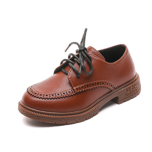 Scarpe all'ingrosso per bambini in pelle sintetica per ragazzi autunno nuovi mocassini in stile coreano scarpe classiche britanniche nere - Product Image 5