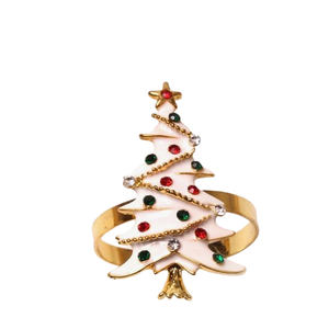 Elegant gold สําเร็จรูปมงกุฎแหวนผ้าเช็ดปากตกแต่งตารางโลหะอุปกรณ์เสริมงานแต่งงานวันเกิดแหวนผ้าเช็ดปากโลหะ - Product Image 5