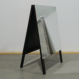 Outdoor Portable Sign Board Mirrored Stainless Steel A-<b>frame</b> Signage Floor Signs Stand Pavement Sidewalk a <b>Frame</b> Sign - Product Image 2