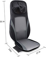 Masseur dorsal Shiatsu Comfier 2022 avec chaleur - Coussin de massage pour fauteuil avec pétrissage profond et intensité réglable, fauteuil Shiatsu