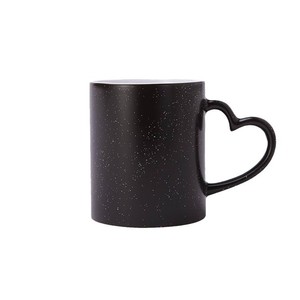 Taza de Cerámica con Asa en Forma de Corazón, Porcelana Negra, Regalo de Boda, 7102, Origen Zibo - Product Image 3
