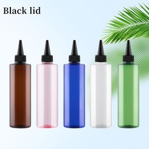 Bottiglia di lozione crema liquido Dispenser cosmetici imballaggio ambra ago coperchio di punta in plastica vuota 250ml 500ml verde blu animale domestico - Product Image 3