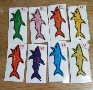 Autocollant 3D Étanche DIY Stylé Motif Dessin Animé Paul Et Shark Vrunk Cp Jul Gertrude Country pour Décorations - Product Image 3