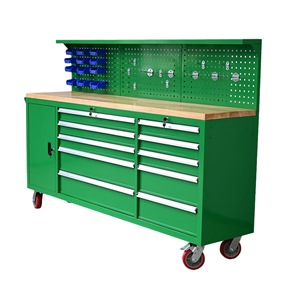Armoires à outils en acier pas chères, boîtes à outils, chariots à outils, armoires à roulettes verrouillables, coffres à outils verts, vente directe usine - Product Image 2