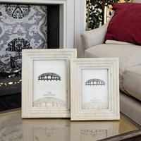 Cadre photo moderne de luxe en marbre blanc Vente en gros MDF décoratif pour la maison/véritable pierre/verre Style classique