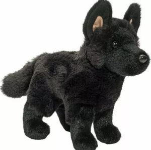 Emulación Negro <span class=keywords><strong>Pastor</strong></span> Alemán Perro Realista Relleno Bosque Animal Juguete - Product Image 1