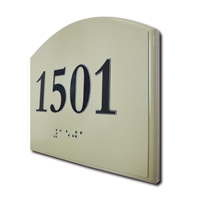 Plaques de porte modernes de haute qualité pour hôtels et bureaux avec signalisation de numéro de maison en braille, matériau personnalisé et design écologique