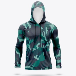 Custom Mens Quick Dry Fishing Hoodie UPF50 UV Protection Breathable Camouflage Sports Shirt Plus Size Customizable - Product Image 5