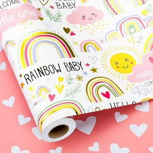 Original cute cloud, <b>sun</b> and rainbow pattern aluminum-coated <b>paper</b> packaging <b>paper</b> for baby shower - Product Image 1