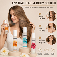 OEM ODM Groothandel Haarparfum Mist Set Langdurige Lichte Geur Langdurige Bloemige Anti-Klit Gladmakende Lichaams- en Haarspray