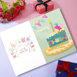 5D Diamond Drawing Birthday Cards for Kids Adults Gift Card Diamond Art Kits