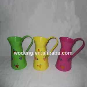 metal watering cans with painting by hand