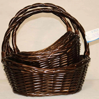 Panier de rangement moderne en lin et rotin écologique JY pour bonbons, courses et mariages