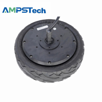 Moteur de roue sans balais AMPSTech 10 pouces, prêt pour l'extérieur, avec moyeu servo, 48VDC, 30Nm, arbre unique, étanche IP67, charge utile 500KG