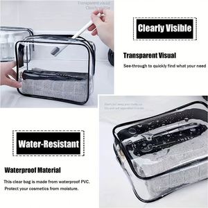 Pochette multifonctionnelle pour femme avec fermeture éclair - Légère, idéale pour les voyages, fermeture éclair durable, pochette cadeau pour - Product Image 4