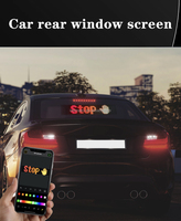64*20 20*96 araç ön camı LED ekran şeytan gözü App kontrol dekoratif elektronik ekran Diy gösterge ışığı animasyonlu gözler