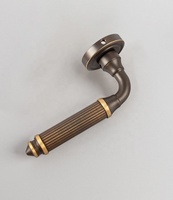 Offre Spéciale hôtel maison or antique laiton couleur café portes en bois muet magnétique serrure de porte poignée ensemble