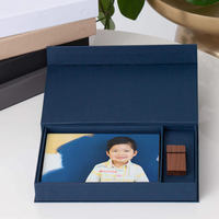 Coffret rigide magnétique pour kit d'art avec plateau à documents et assortiment pour présentoir d'entreprise