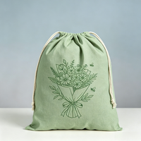 Pochette à cordon en toile personnalisée avec motif de dessin animé, écologique, réutilisable, anti-poussière, pour emballages de mariage, cadeaux de fête, souvenirs
