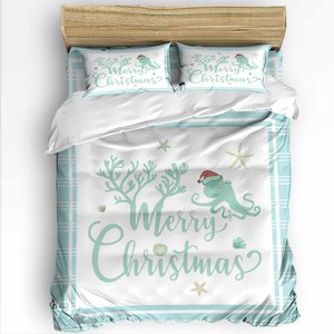 Juego de sábanas de lujo suaves para habitación de niños con animales verdes, juego de cama de <span class=keywords><strong>estrella</strong></span> de poliéster con estampado personalizado - Product Image 3