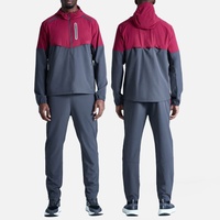 Survêtement 100% polyester coupe-vent imperméable avec empiècements en maille respirante extensible dans les quatre sens et poches réfléchissantes