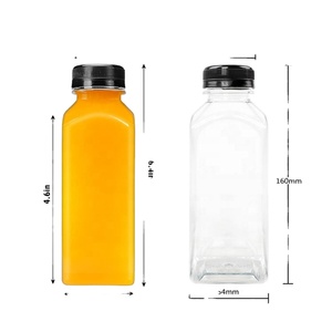 Botellas de Plástico PET Cuadradas Transparentes Personalizadas con Logotipo para Bebidas, Té, Refrescos, Cerveza, Champaña, Whisky - de 120ml a 500ml - Product Image 2