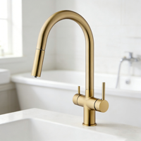 Robinet de cuisine en laiton de haute qualité, 3-en-1, double commande avec mélangeur eau chaude et froide, robinet d'eau purifiée pour évier – Vente en gros